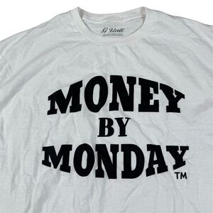 50 Cent G-unit “Money By Monday” White T-Shirt Music Merch Funny Mens Size XL
